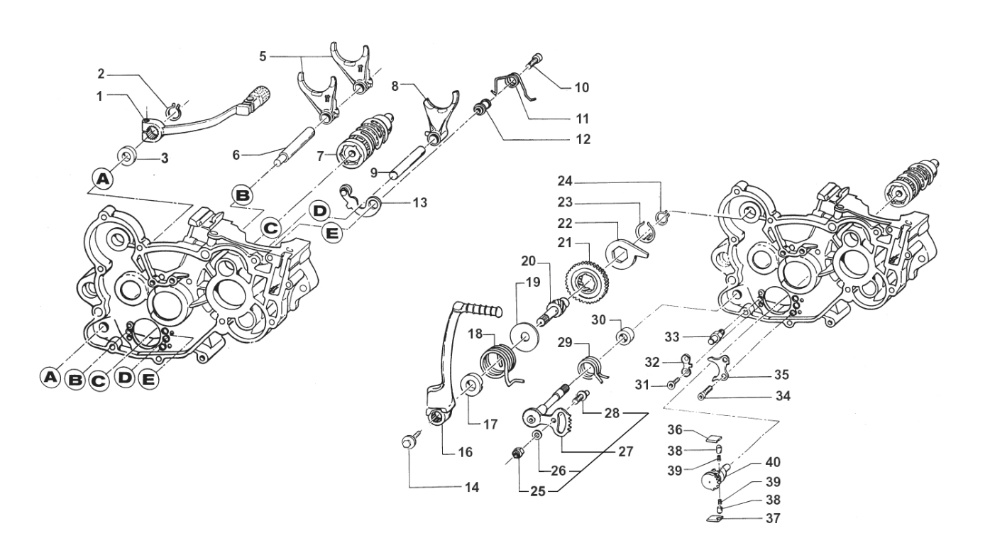 2T 250/300 MX/EN DE 2012 A 2014 - MOTOR - HORQUILLAS CAMBIO Y PUESTA EN MARCHA